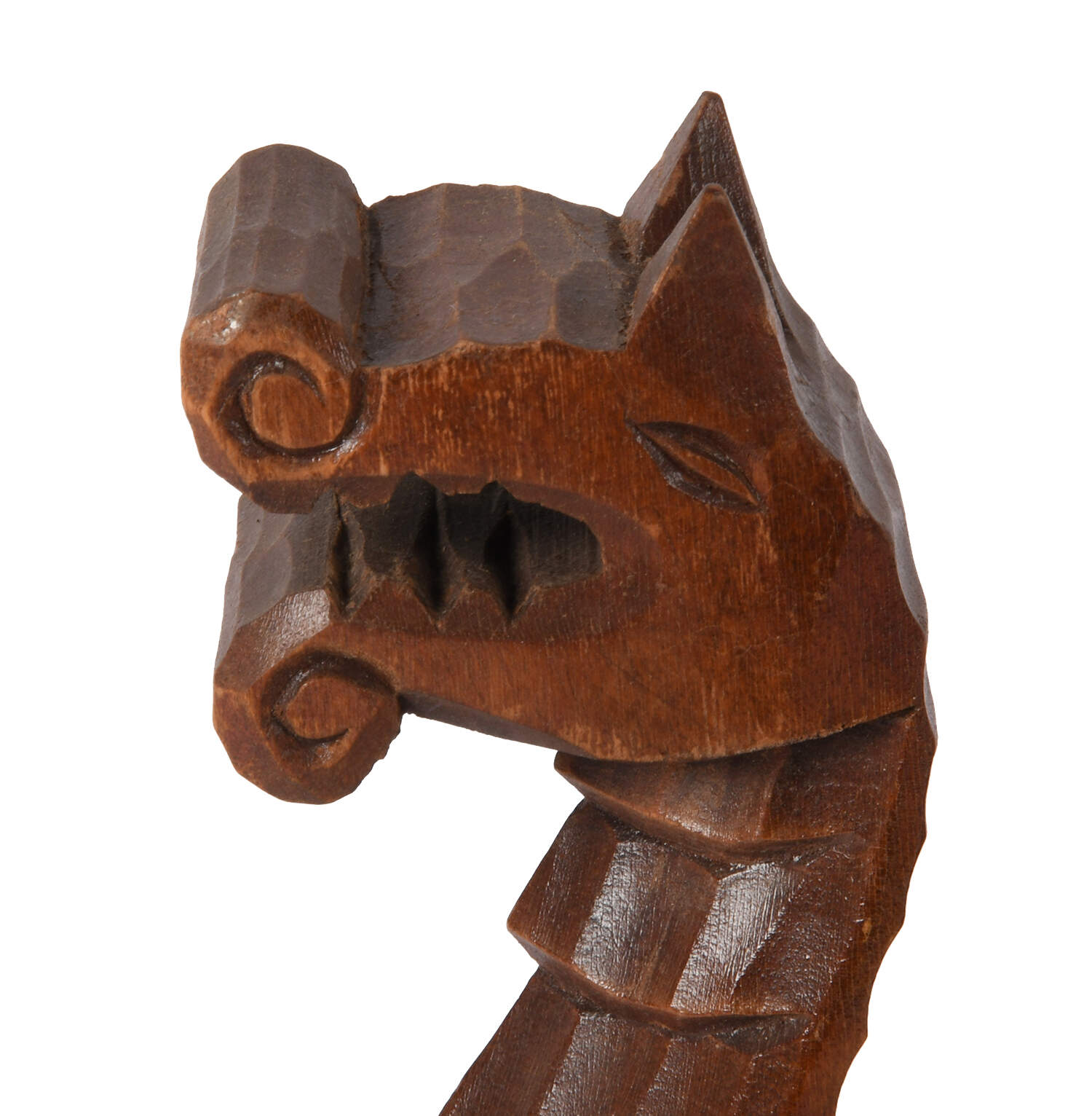 Swedish Hand-Carved Wood Viking Sail Ship-6