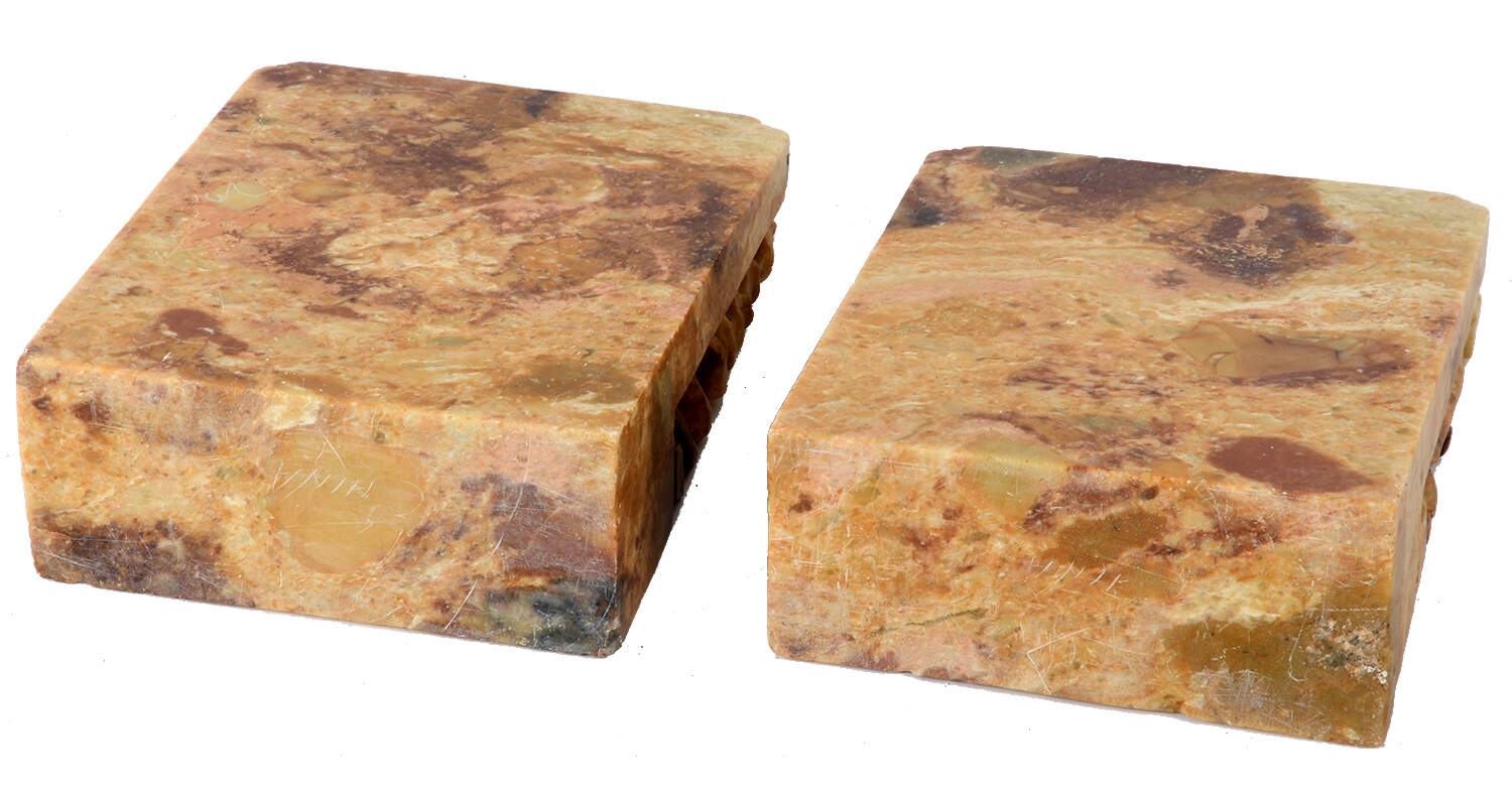 Pair of Hand-Carved Chinese Soapstone Bookends-4