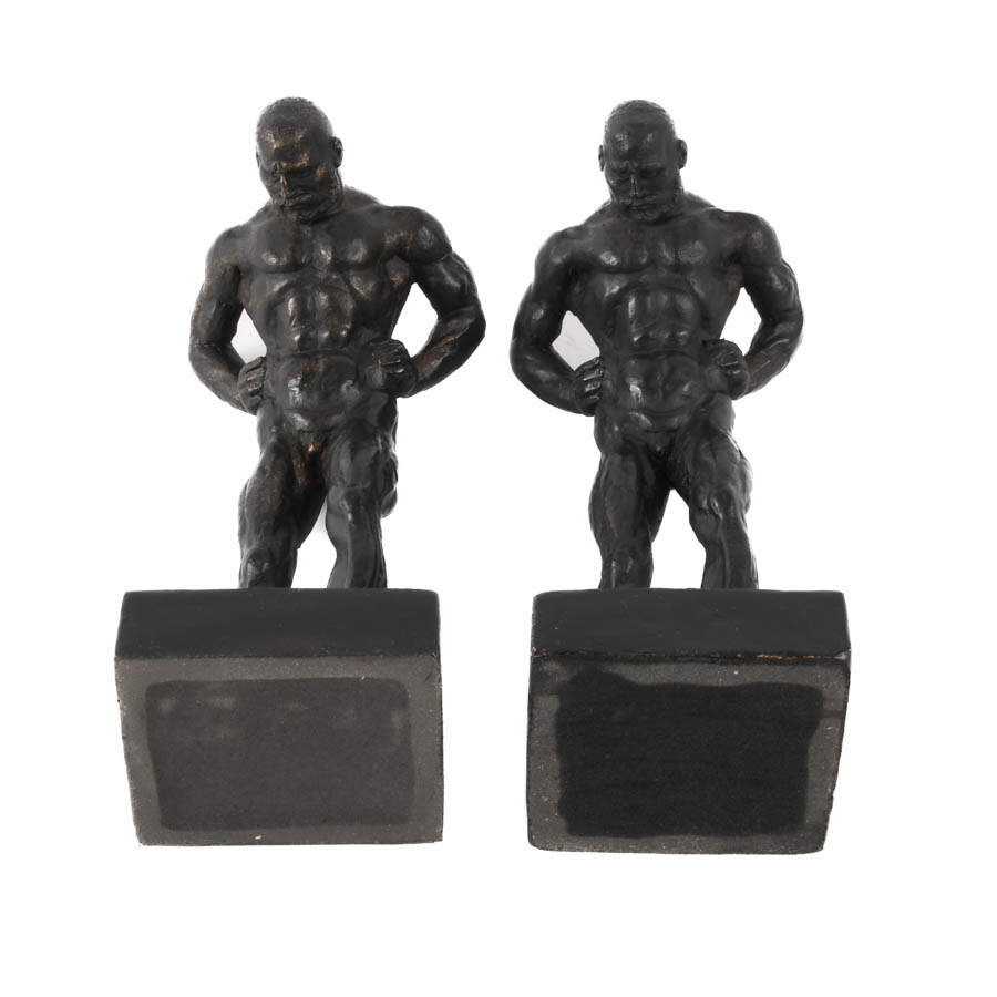 Cast Iron Male Nude Bookends-7
