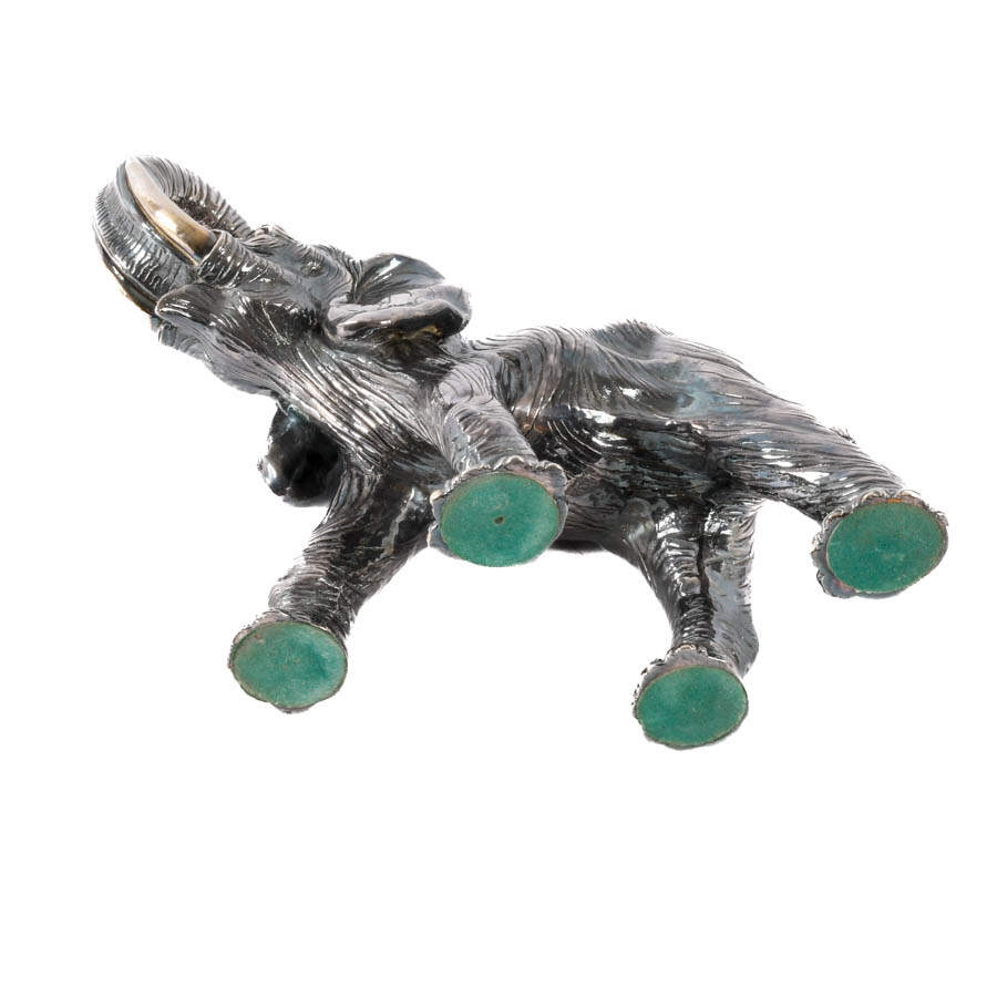 Sterling Silver Elephant Sculpture-8