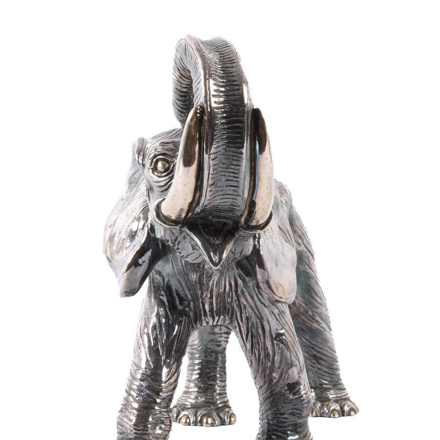 Sterling Silver Elephant Sculpture-7