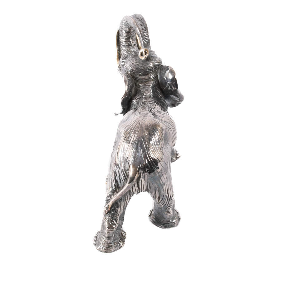 Sterling Silver Elephant Sculpture-4