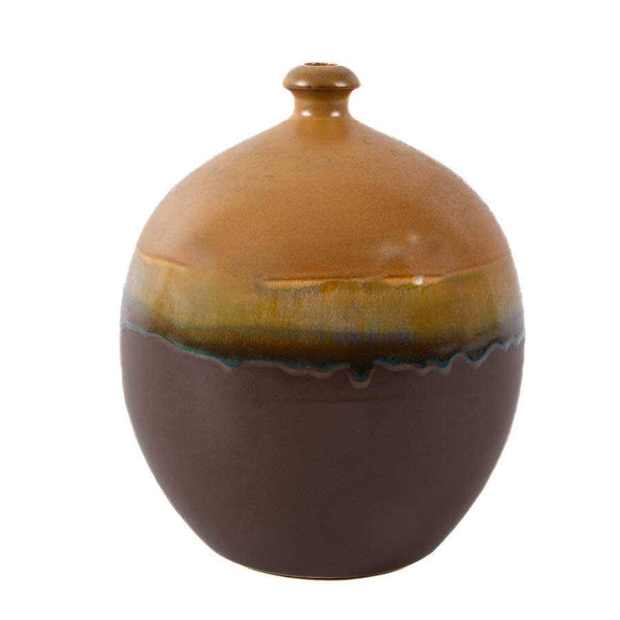 Drip Glazed Art Pottery Weed Pot-1