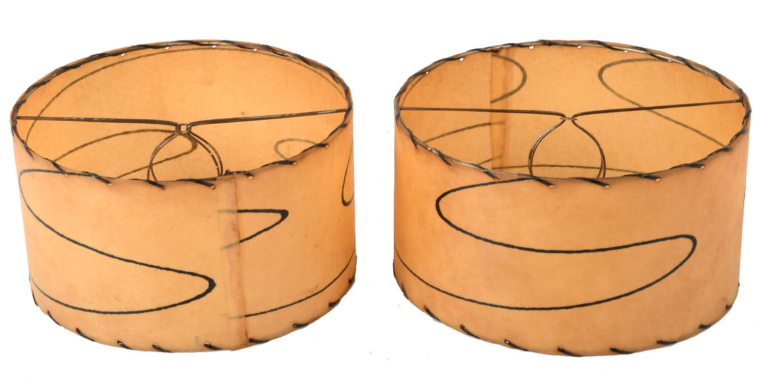 Pair of Mid-Century Modern Small Atomic Shades-1
