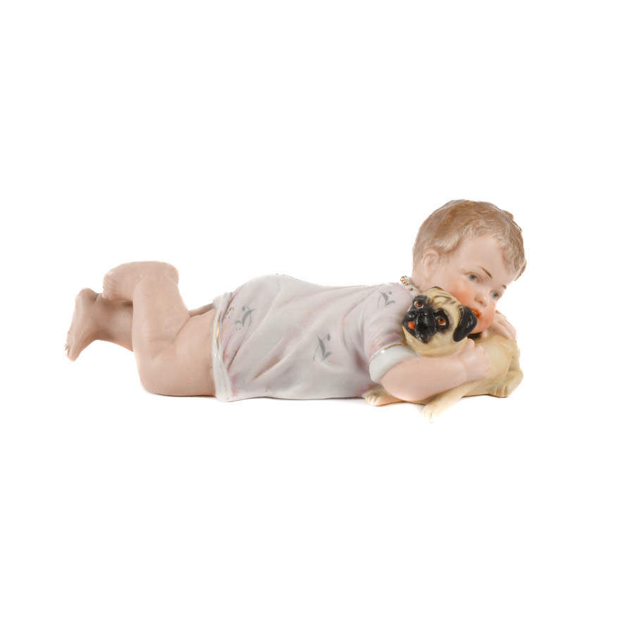 Bisque Piano Baby and Dog Grouping-1