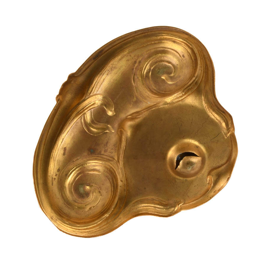 Antique Art Nouveau Brass Inkwell-8