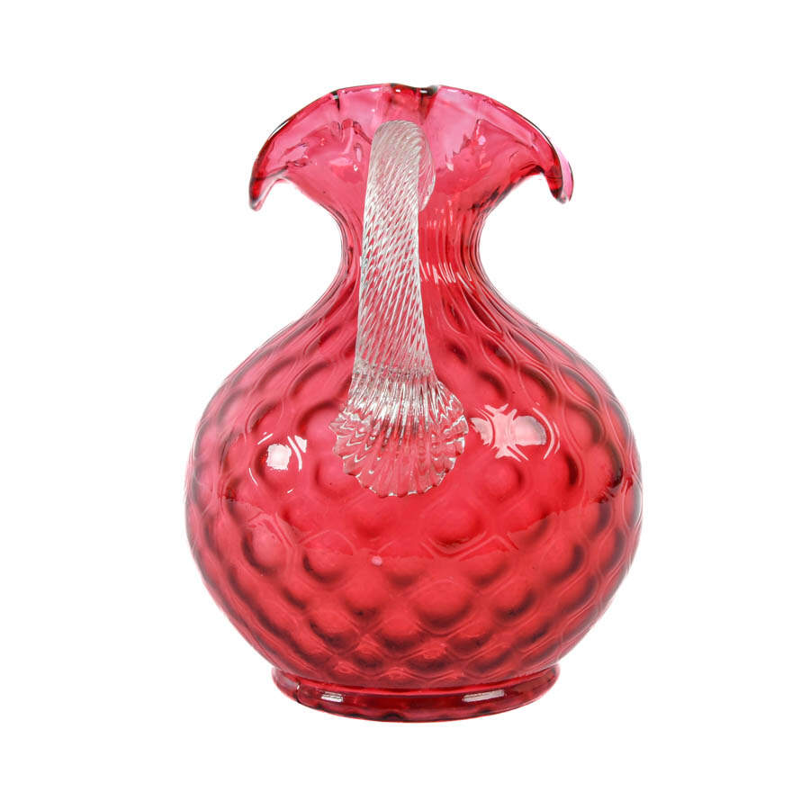 Victorian Cranberry Coin Dot Pitcher-4