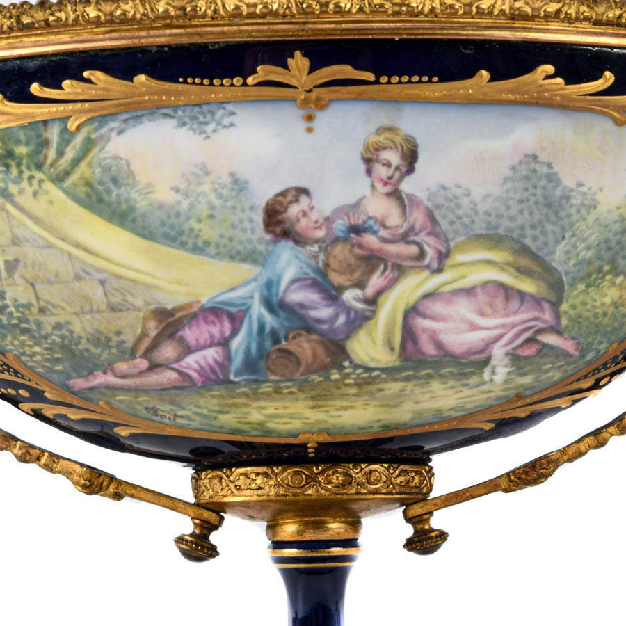 Set of Three Sèvres Porcelain and Bronze Jardinière and Urn Set-3