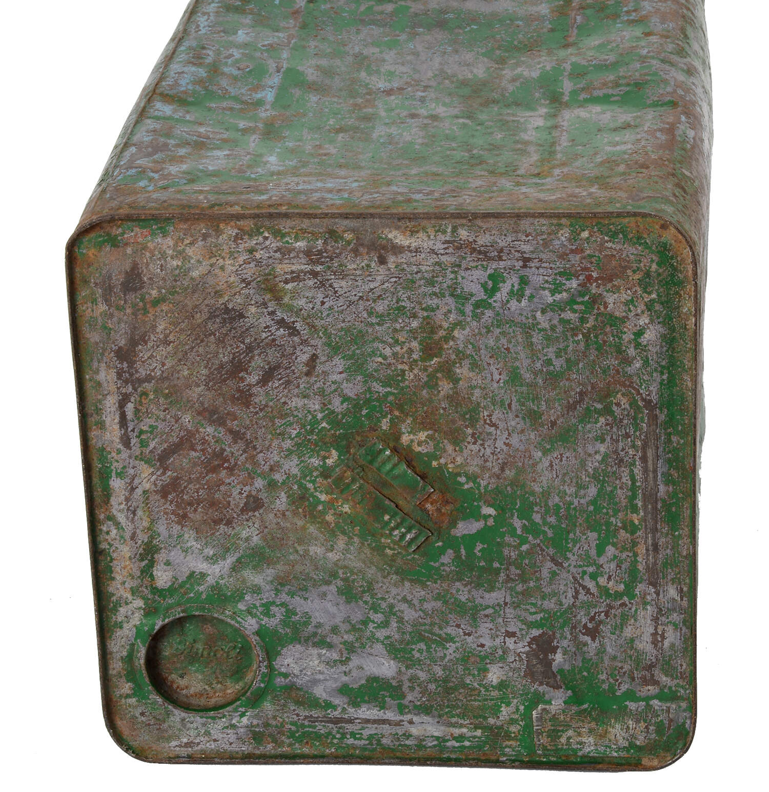 Antique Primitive Rustic Lidded Tin Lantern-2