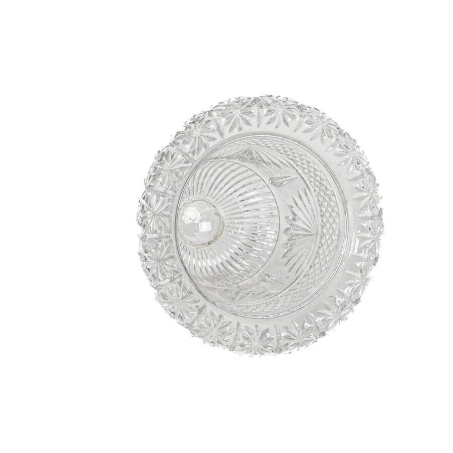 Antique Round Cut Glass Pot-5