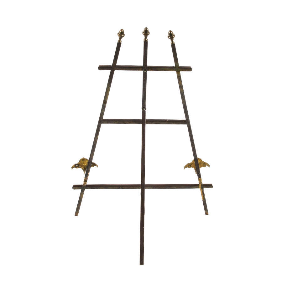 Brass Tabletop Easel with Figural Angel Motifs-4