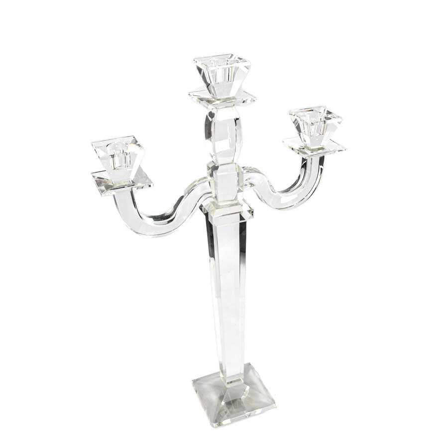 Heavy Crystal Centerpiece Candelabra-4