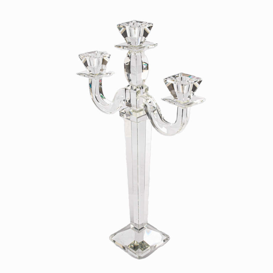 Heavy Crystal Centerpiece Candelabra-2