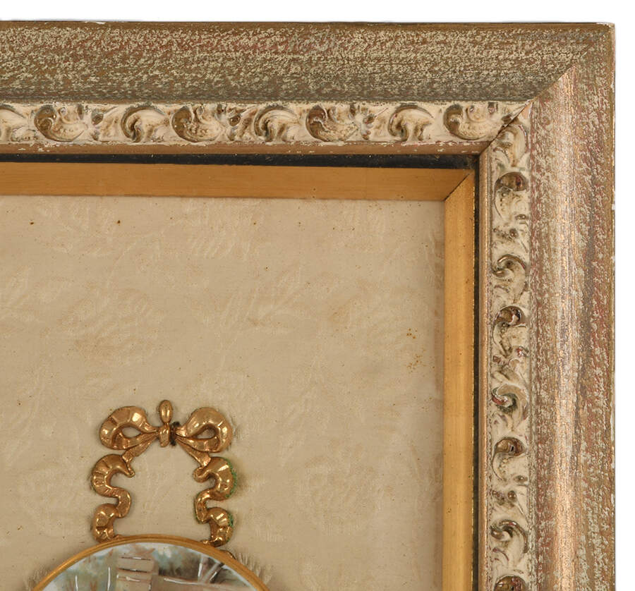 Framed Hand-Painted Porcelain Medallions Triptych by Fragonard-6