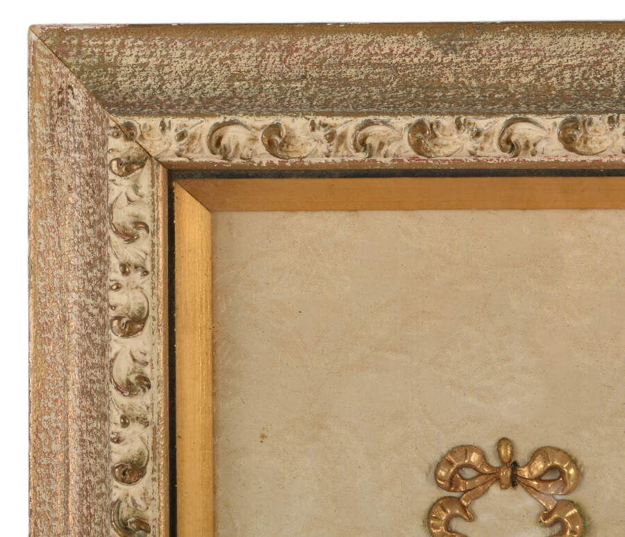 Framed Hand-Painted Porcelain Medallions Triptych by Fragonard-5
