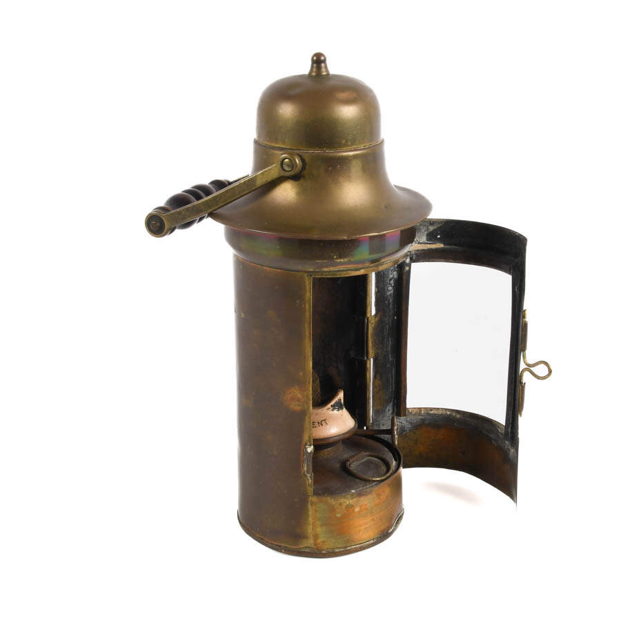 Antique Brass Ship's Lantern-5