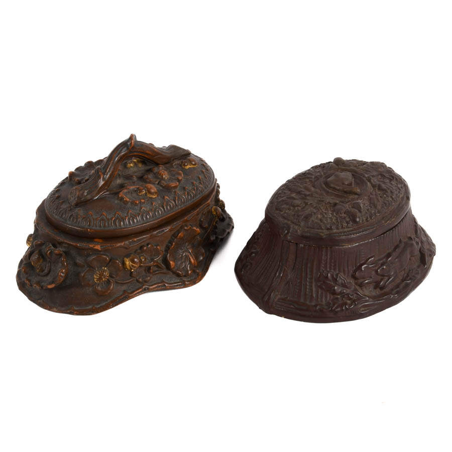 Group of Two Lidded Dresser Caskets-3