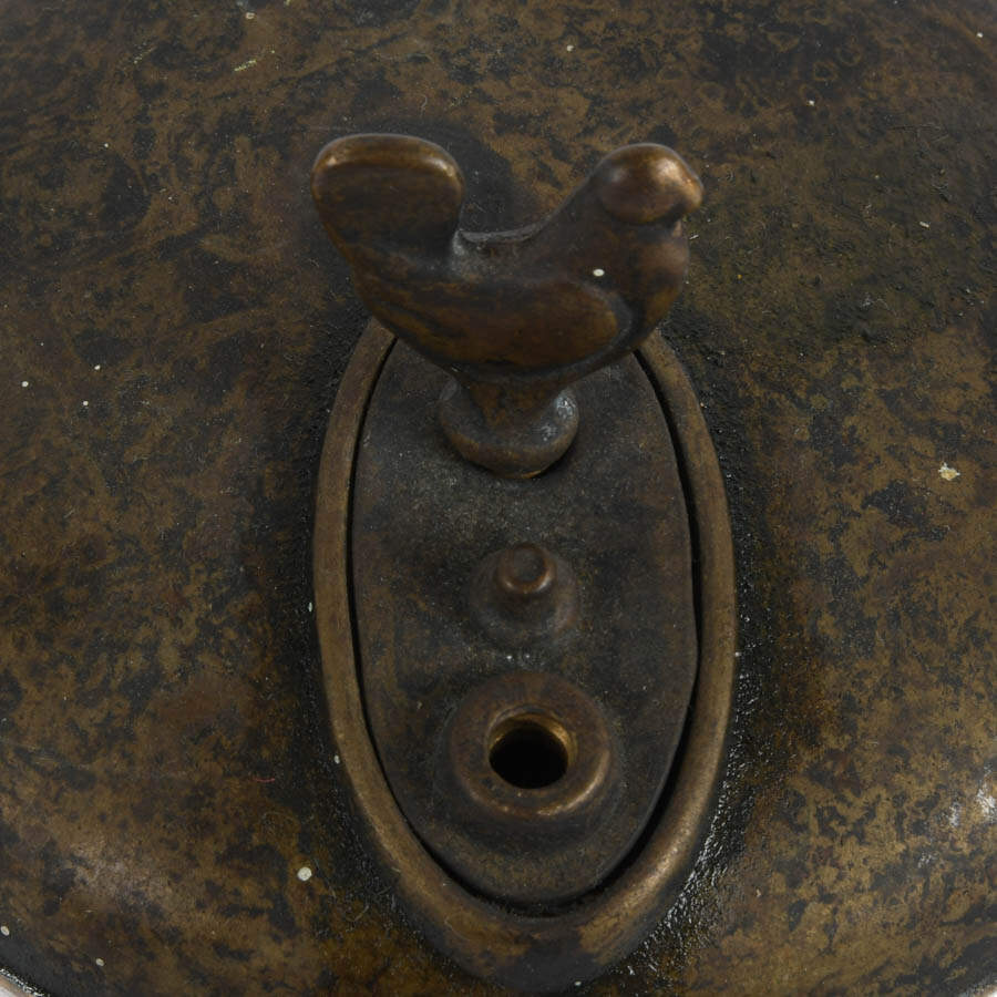 French Miner's Bronze Whale Oil Lamp-6