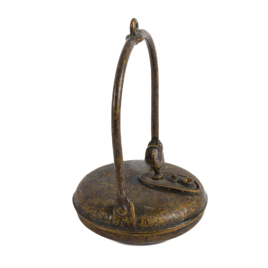 French Miner's Bronze Whale Oil Lamp-5