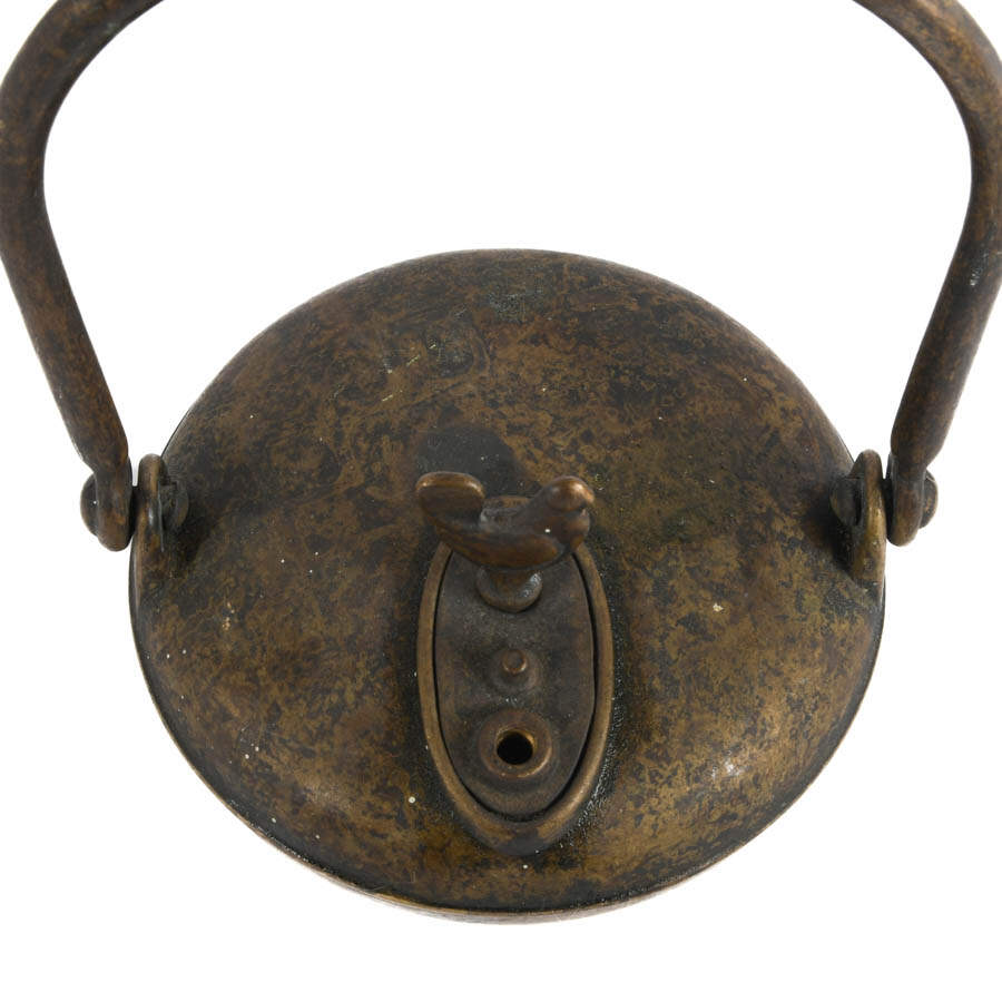 French Miner's Bronze Whale Oil Lamp-2