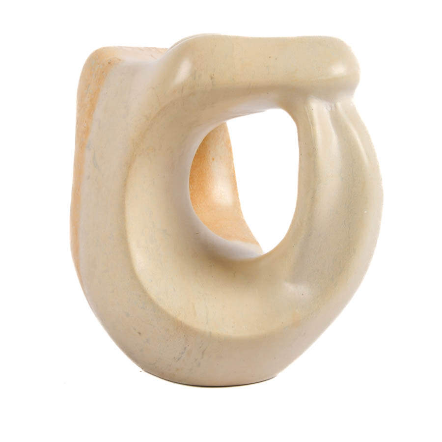 Signed Mutoto Carved Abstract Stone Sculpture-5