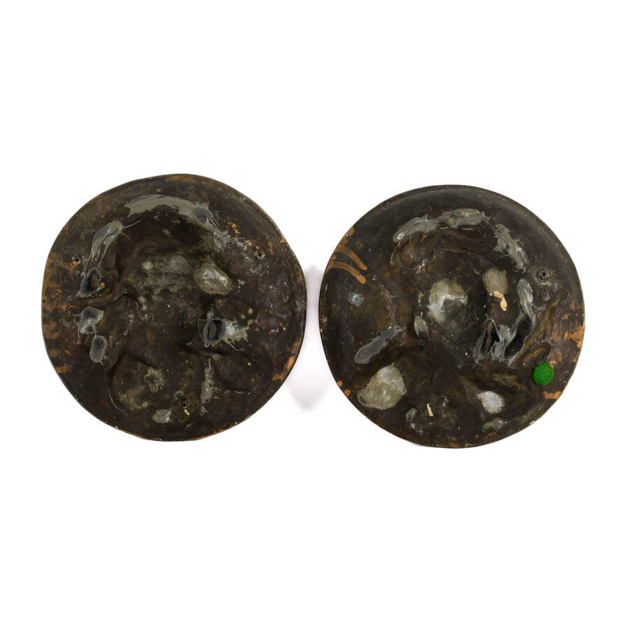 Pair of Gilt Metal Classical Greek Figural Architectural Detail Plaques-6