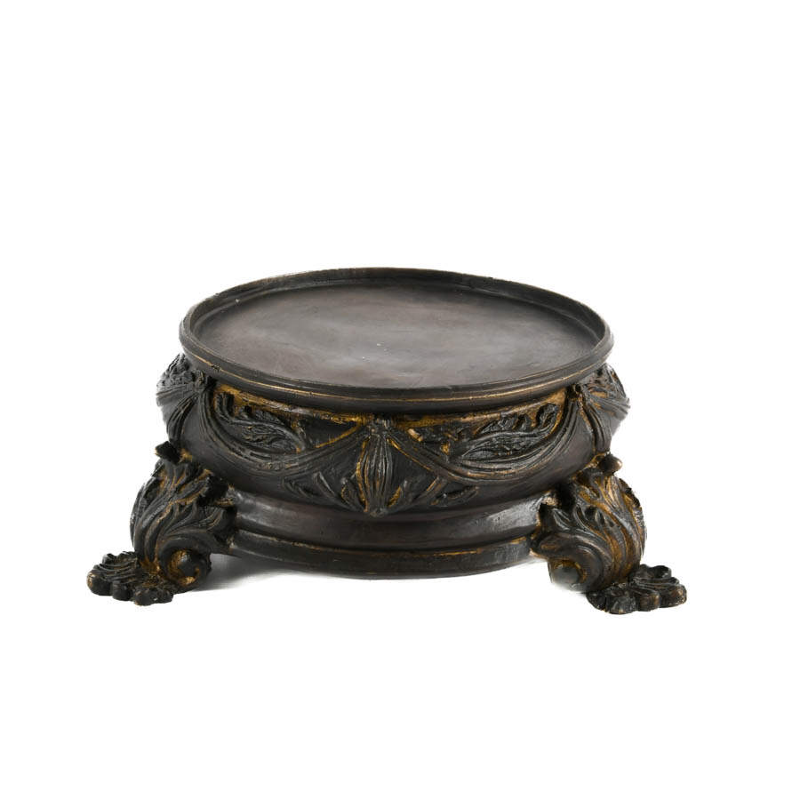 Cast Metal Footed Pedestal Base-1