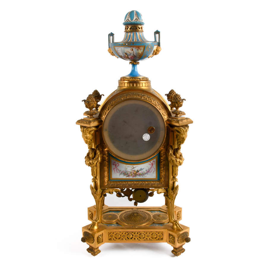 Enamel Urn Finial Clock-9