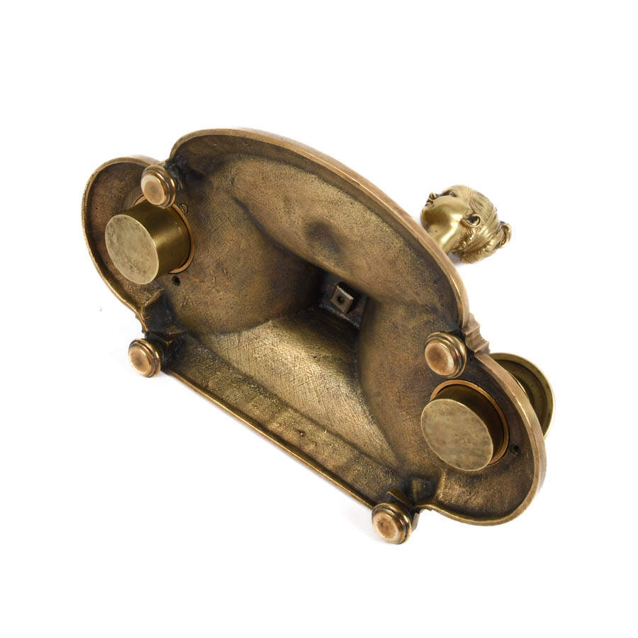 Antique French Bronze Figural Inkwell-9