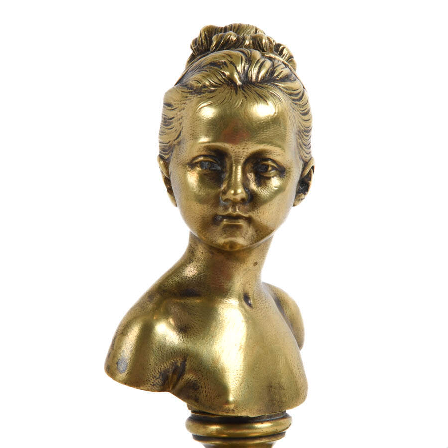 Antique French Bronze Figural Inkwell-4