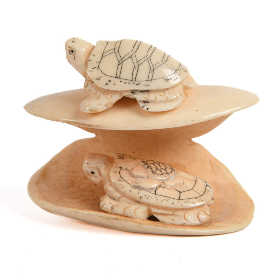 Grouping of Four Bone Carved Animals-6