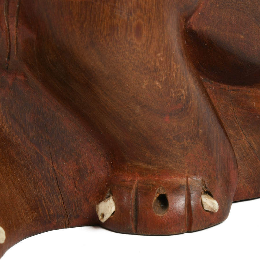 Pair of Carved Wood Lion Bookends-7