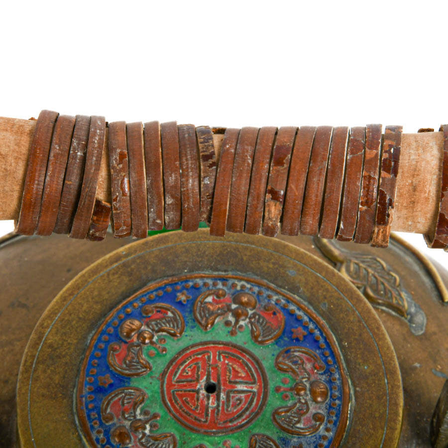 Chinese Brass Inlaid Stone Teapot on Stand-6