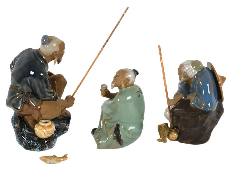 Grouping of Three Chinese Shiwan Mudmen-4