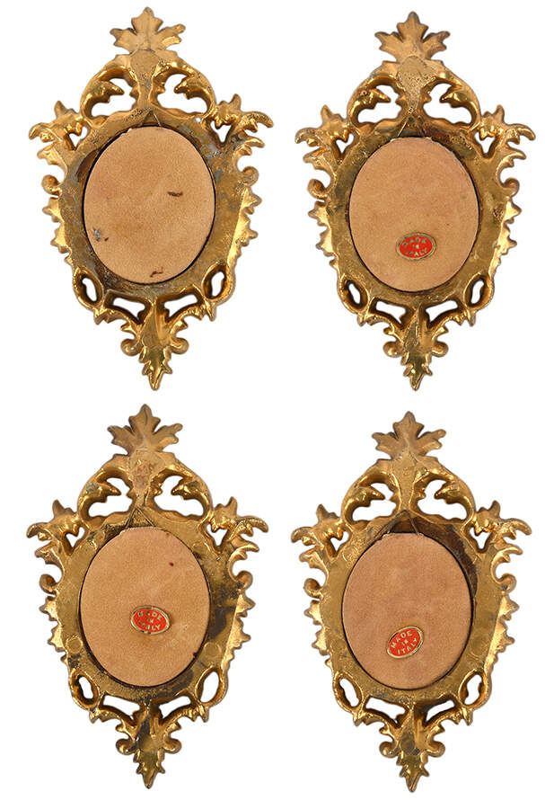 Set of Four Miniature Gilt Wood Frames-2