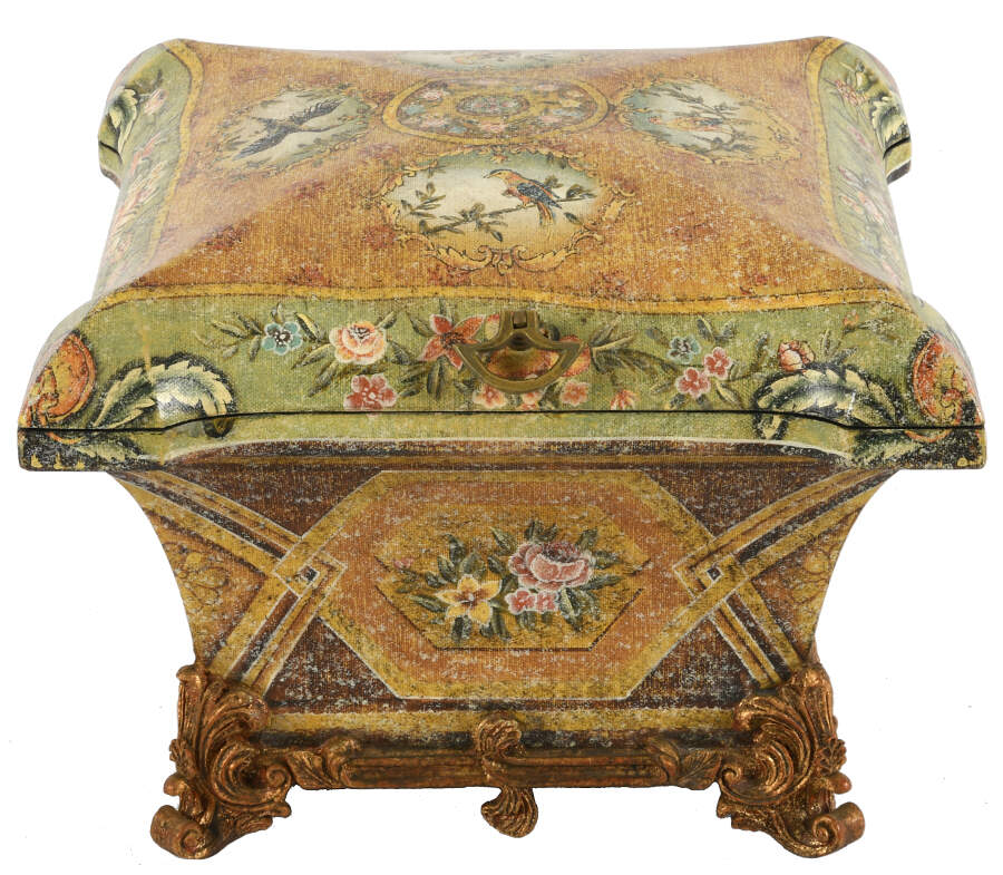 Footed Decoupage-Style Keepsake Box-1