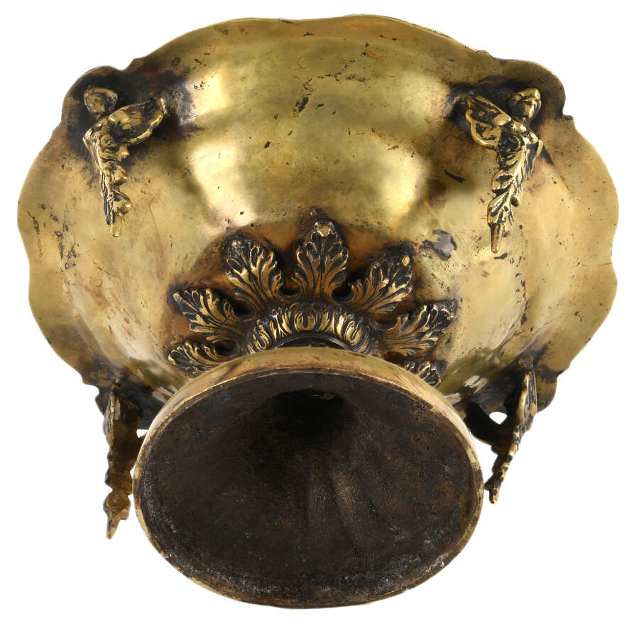 Bronze Compote Pedestal with Decorated Griffin Motifs-5