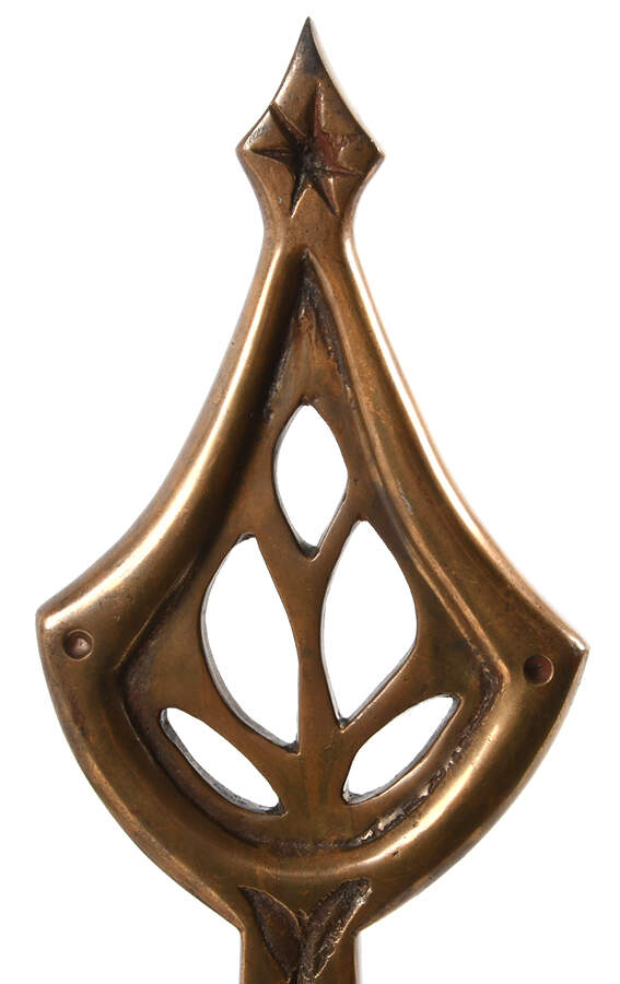 Pair of Arts and Crafts Cast Iron Andirons-5