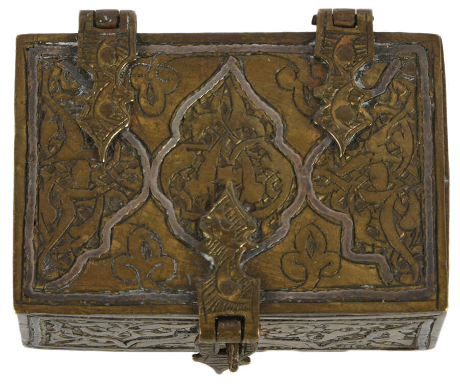 Damascus Mixed Metal Snuff Box-4