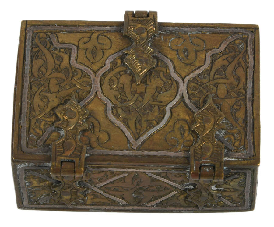 Damascus Mixed Metal Snuff Box-2