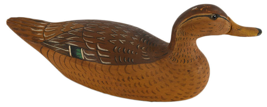Carved Wooden Duck Decoy-2