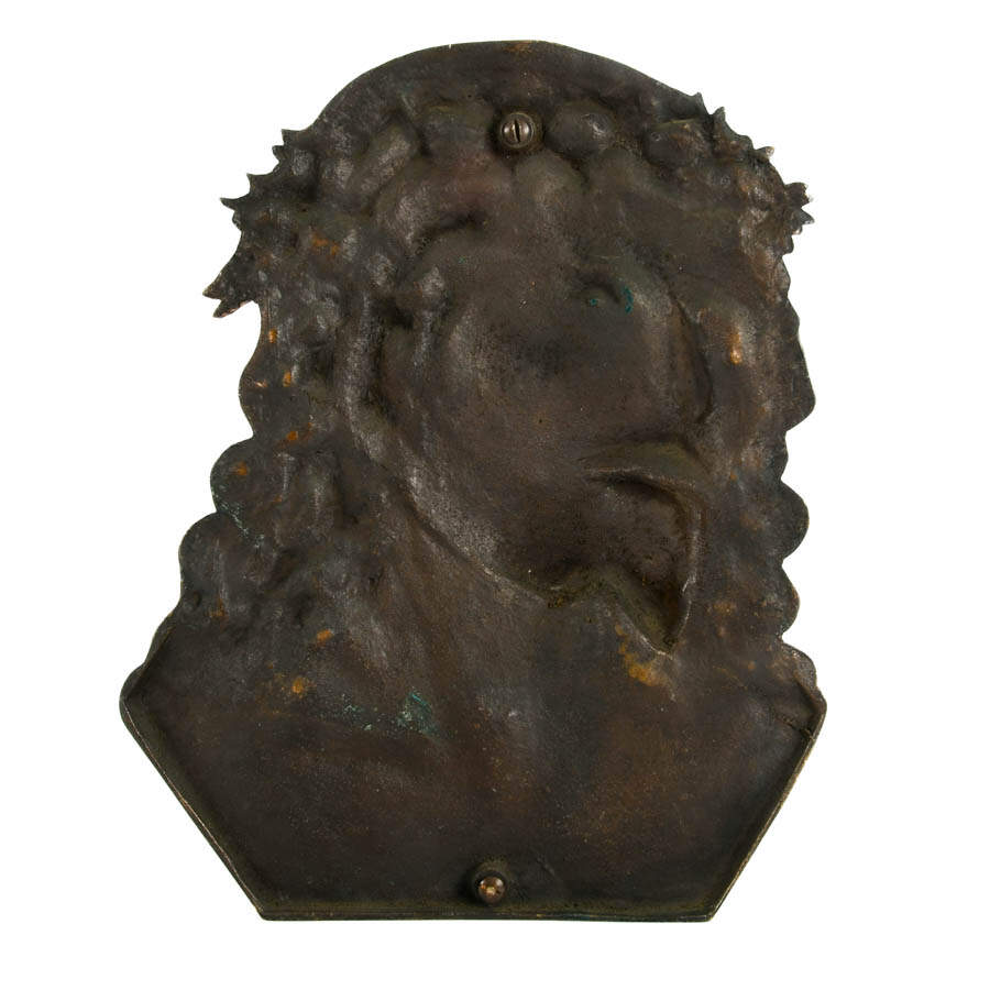 Bronze Christ Portrait Plaque-5