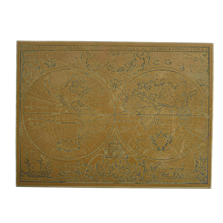 Nova Totius Terrarum Orbis World Map Wall Plaque-1