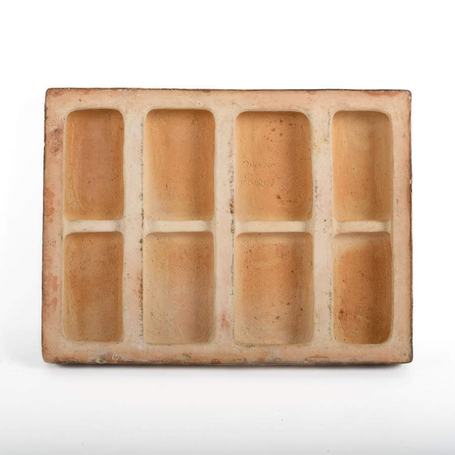 Large Blue and White Ceramic Cityscape Plaque-7