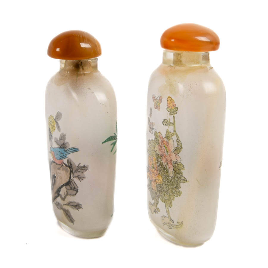 Grouping of Two Chinese Reverse Painted Snuff Bottles-3
