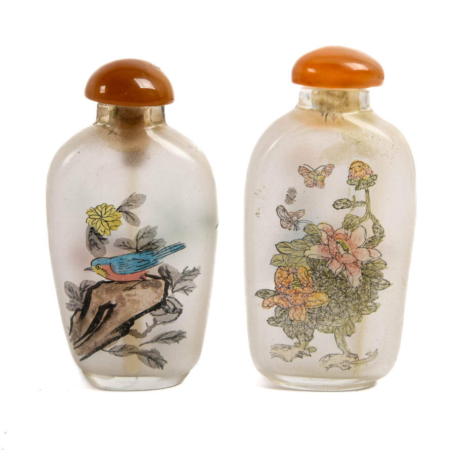 Grouping of Two Chinese Reverse Painted Snuff Bottles-2
