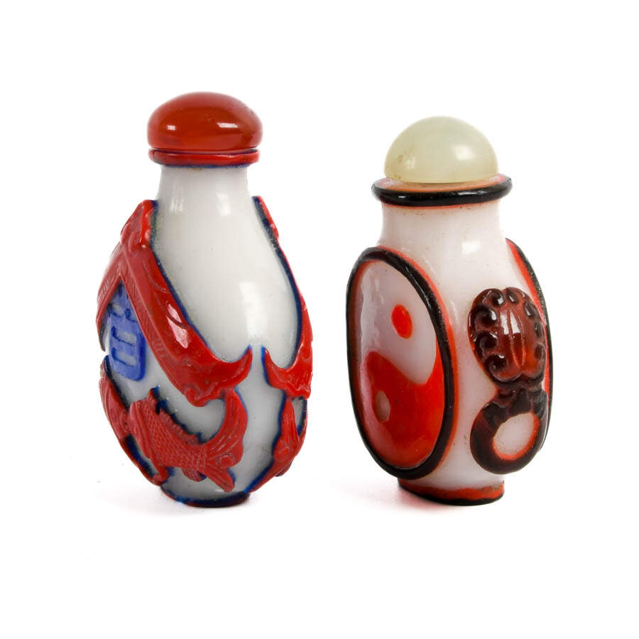 Grouping of Two Peking Glass Snuff Bottles-3