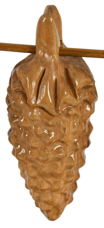 Antique Carved Wood Biblical "Joshua and Caleb" Statue-4