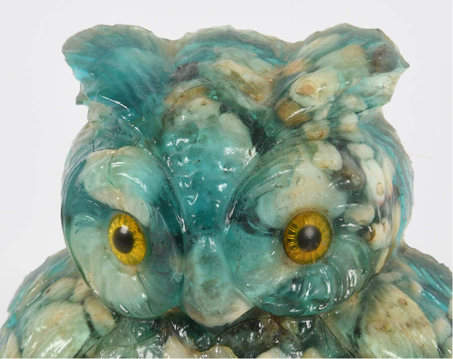 Mid-Century Modern Lucite Owl Bookends-5