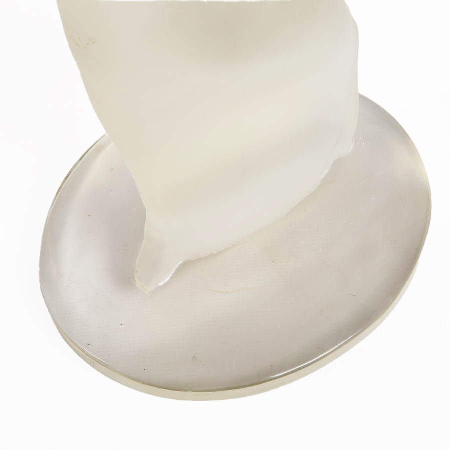 French Art Deco Frosted Glass Statue in the Style of Lalique-7